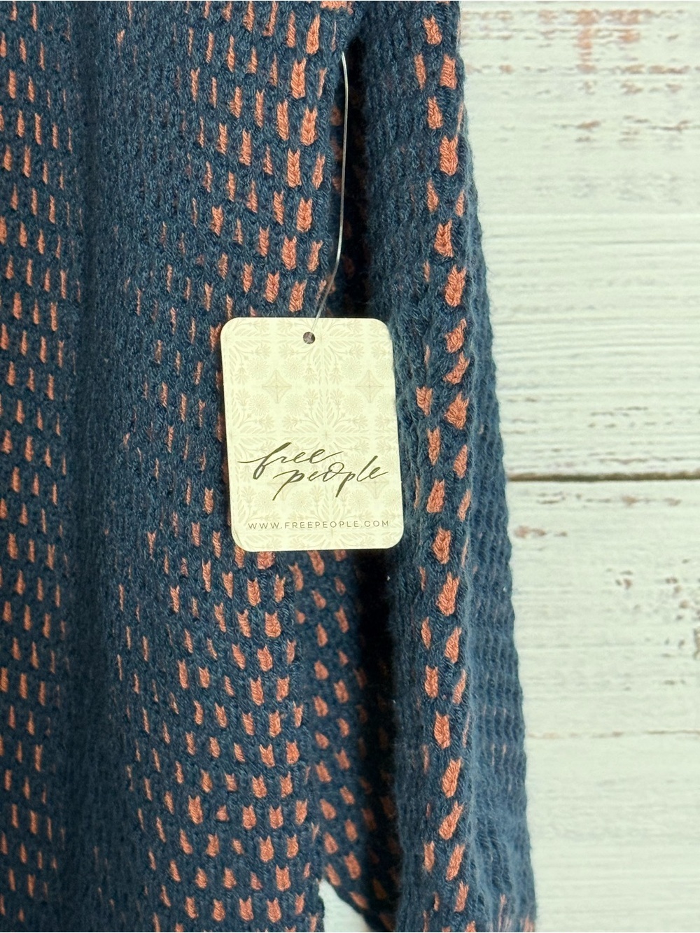 Free People Oversized Maisie Sweater Midnight Cedar Combo Size Medium NWT$148 - Picture 2 of 12